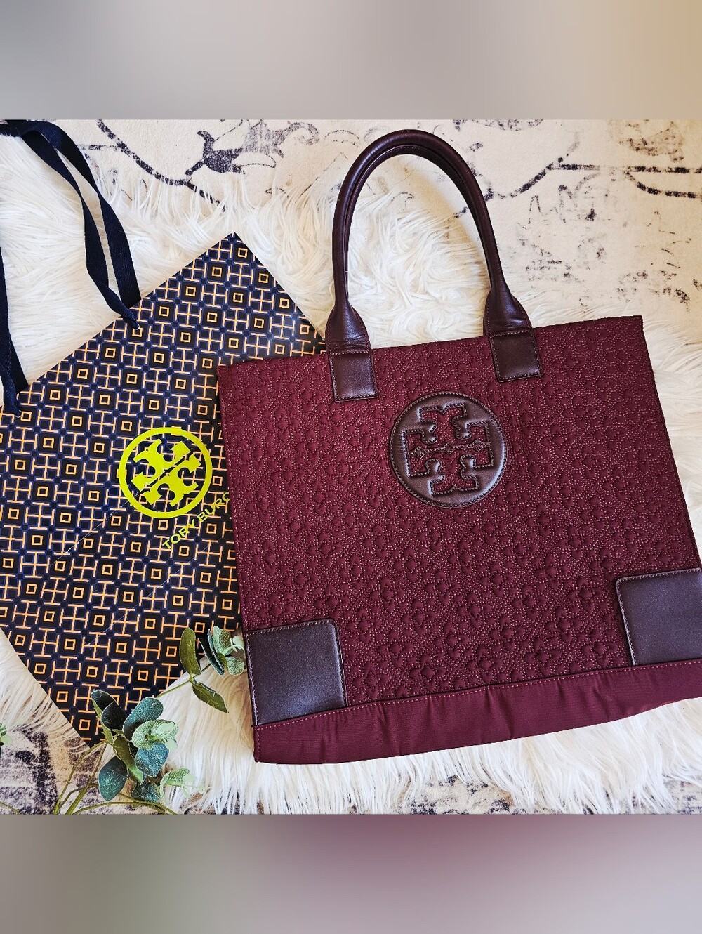 Tory Burch Quilted Nylon Tote NEW